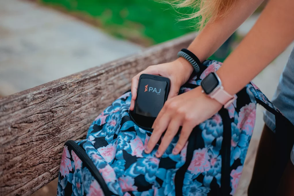 kid gps tracker in bag