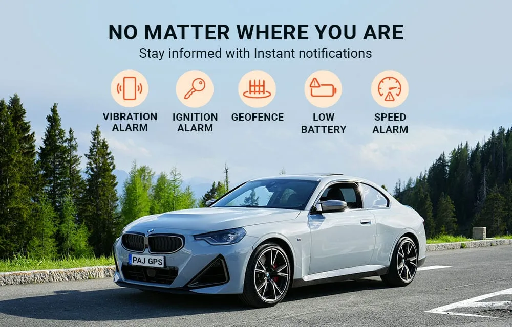 A white car protected by paj-gps car tracker