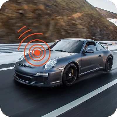 GPS tracker signal from a running car