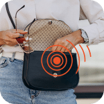gps tracker in a ladies bag